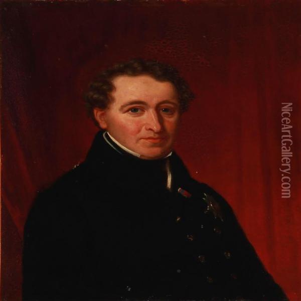 Portrait Of King Christian Viii Of Denmark Oil Painting - Johan Vilhelm Gertner