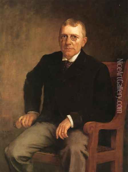 Portrait of James Whitcomb Riley Oil Painting - Theodore Clement Steele