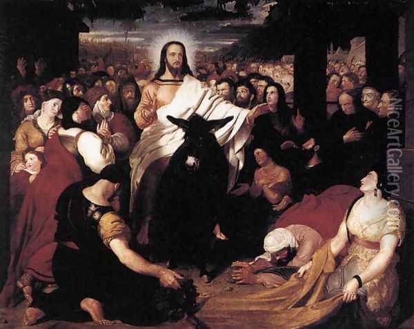Christ's Entry into Jerusalem 1814-20 Oil Painting - Benjamin Robert Haydon