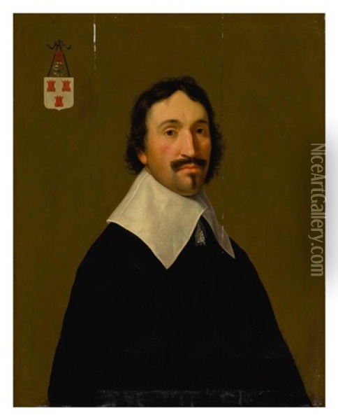 Portrait Of Gouthier De Hulter, Half Length Oil Painting - Jan Daemen Cool