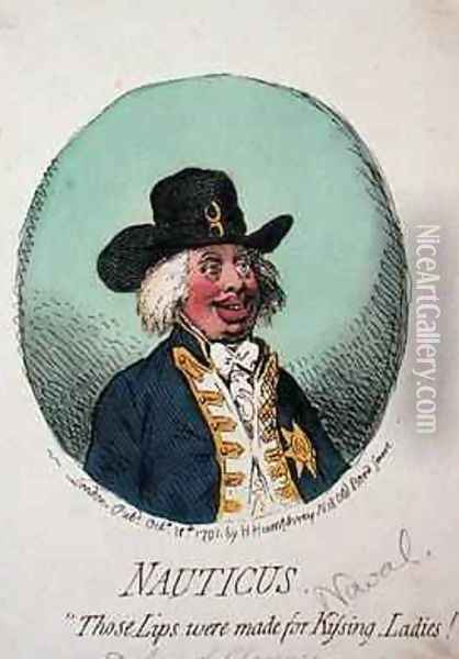 Nauticus or Those Lips were made for Kissing Ladies Oil Painting - James Gillray
