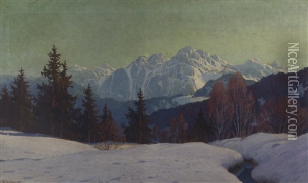 Winter Im Schwartzwald Oil Painting - Karl Hauptmann