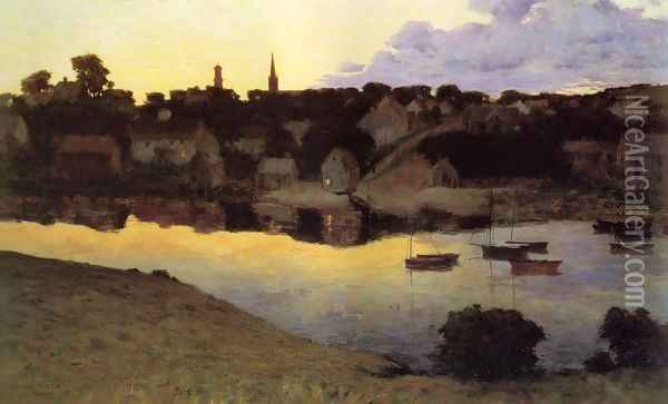 Ipswich at Dusk 1890 Oil Painting - Arthur Wesley Dow