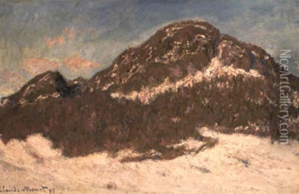 Le Mont Kolsas, Effet De Soleil Oil Painting - Claude Monet