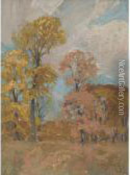 Trees, West Toronto Oil Painting - James Edward Hervey MacDonald