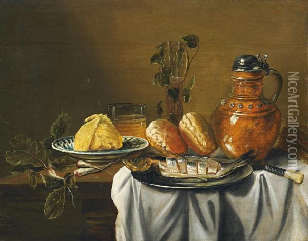 Fruhstucksstillleben Oil Painting - Cornelis Mahu