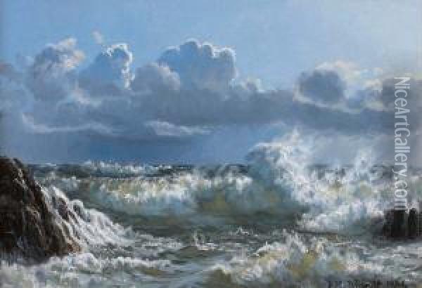 Marine Oil Painting - Johannes Herman Brandt