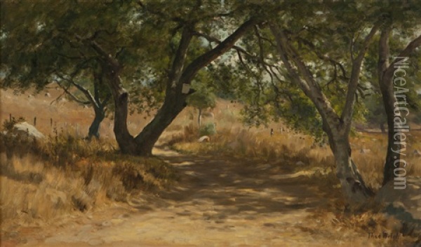 Path Through Summer Landscape Oil Painting - Thaddeus Welch