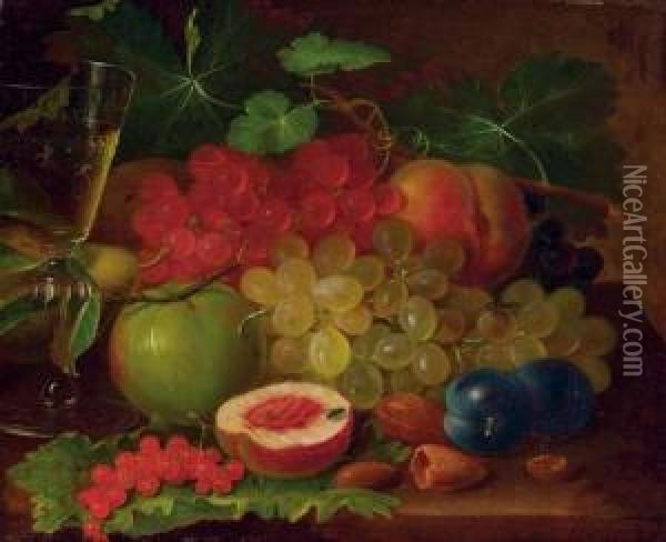 Still Life With Fruit Oil Painting - George Forster