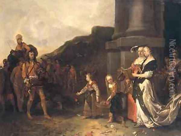 The Triumph of David Oil Painting - Jan or Joan van Noordt