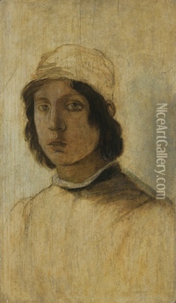 Filippino Lippi's Self-portrait Oil Painting - Jan Styka