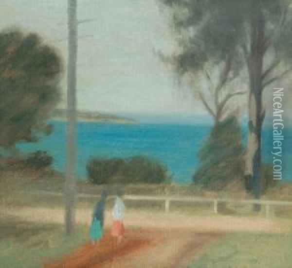 The Road To The Sea, Beaumaris Oil Painting - Clarice Marjoribanks Beckett