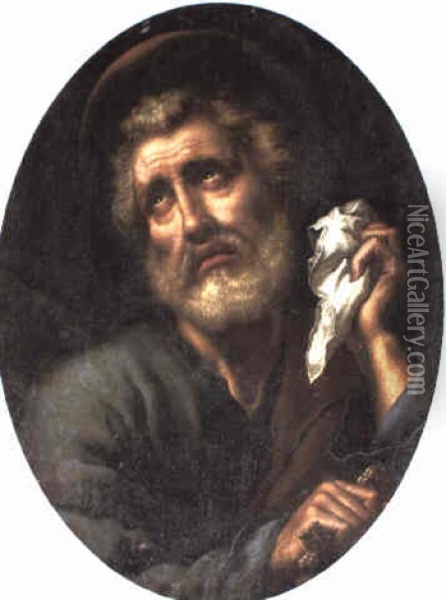 St. Peter Penitent Oil Painting - Carlo Dolci