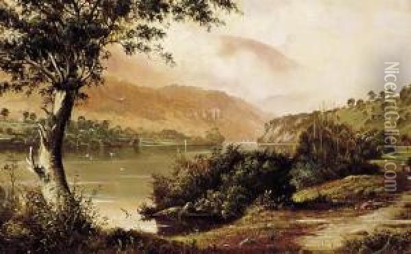 Derwent River, New Norfolk, Tasmania Oil Painting - H. Forrest