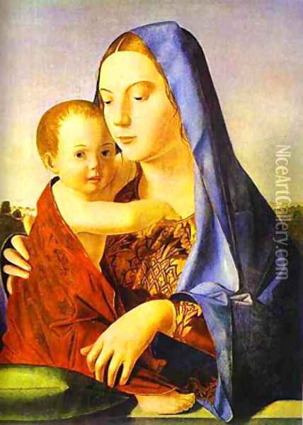 Madonna And Child 2 Oil Painting - Antonello da Messina Messina