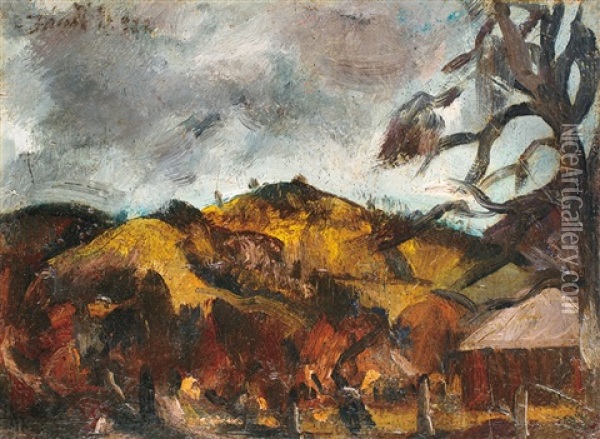 Hills Of Baia Mare Oil Painting - David Jandi