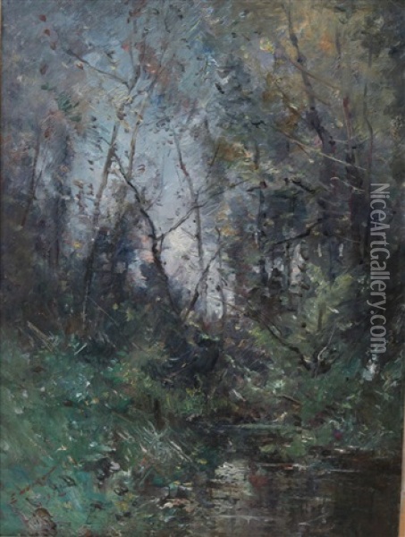 La Trouee Du Renaison Oil Painting - Emile Noirot