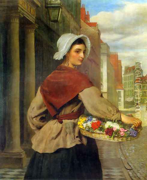 The Flower Seller Oil Painting - William Powell Frith