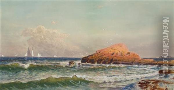 Little Bass Rock, Narragansett, Rhode Island Oil Painting - Alfred Thompson Bricher