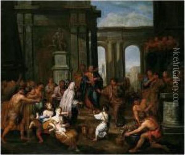 The Sacrifice At Lystra Oil Painting - Jacob Van Hal