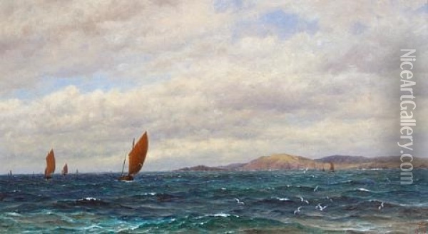 Return Of The Fishing Fleet Oil Painting - Frederick William Meyer