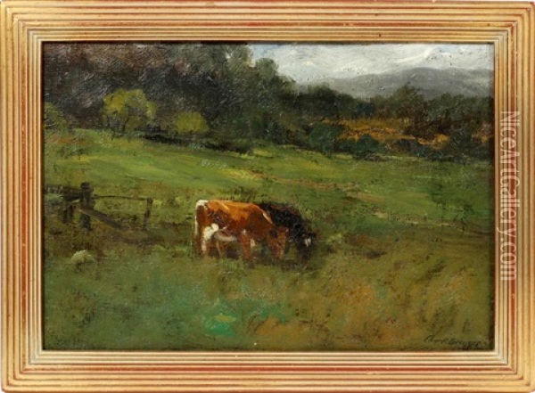 Mountain Pasture Oil Painting - Charles Paul Gruppe