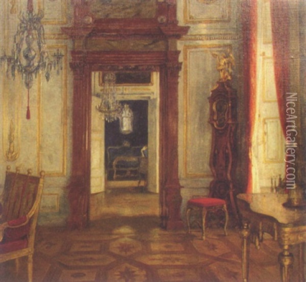 Herrschaftliches Interieur Oil Painting - Wilhelm Beckmann