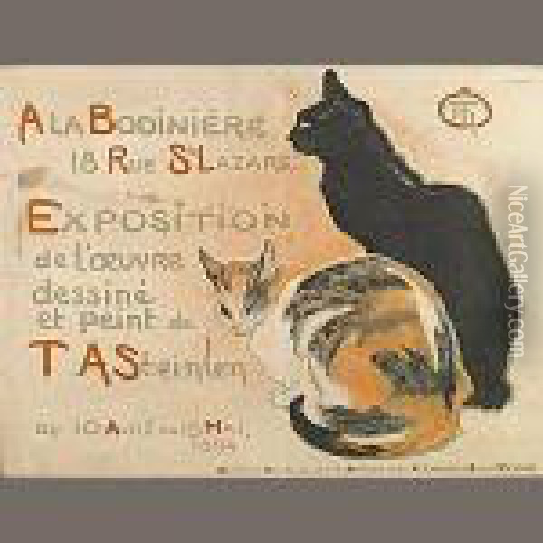 Exposition A La Bodiniere Oil Painting - Theophile Alexandre Steinlen
