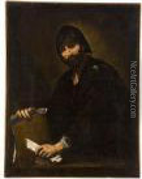 Eraclito Oil Painting - Jusepe de Ribera