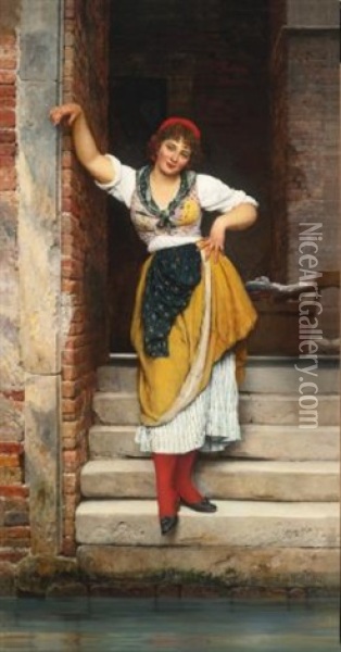 Ninetta Oil Painting - Eugen von Blaas