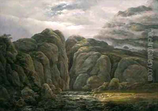 Norwegian Mountain Landscape1 Oil Painting - Johan Christian Clausen Dahl