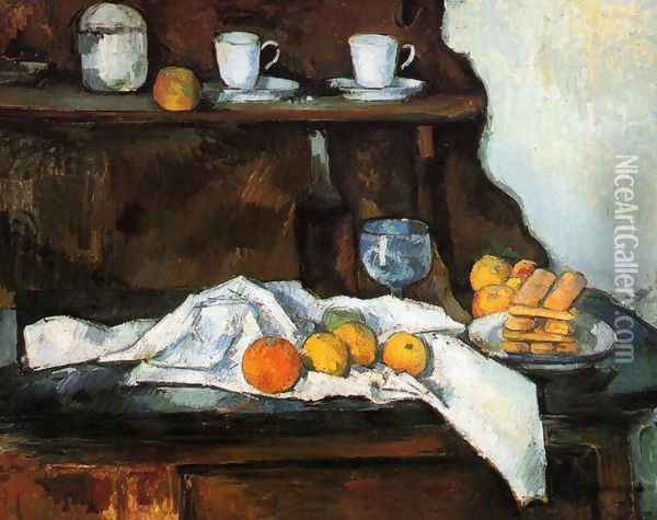 The Buffet Oil Painting - Paul Cezanne