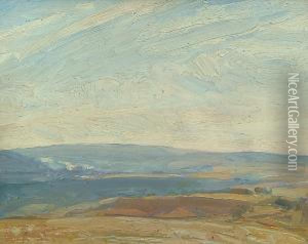 An Extensive Moorland Landscape Oil Painting - Mark Senior