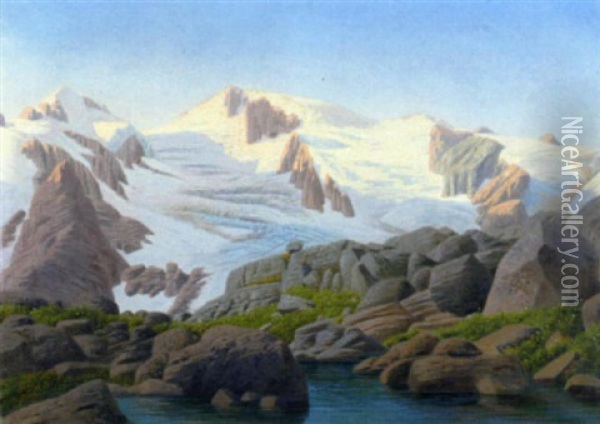 Ewiges Eis Im Fruhling Oil Painting - Rudolf von Luerzer-Zechenthall