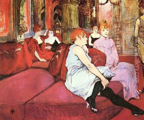 The Waitting Room In The Rue Of The Moulins Oil Painting - Henri De Toulouse-Lautrec
