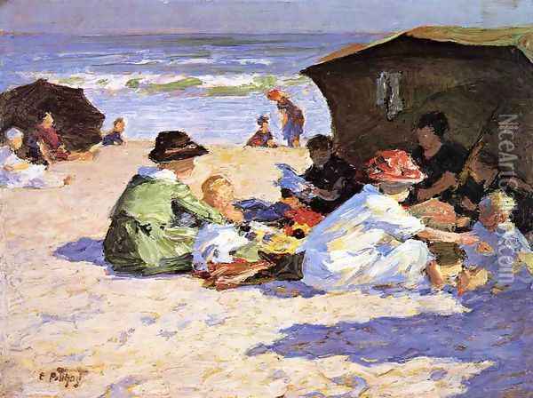 A Day at the Seashore Oil Painting - Edward Henry Potthast