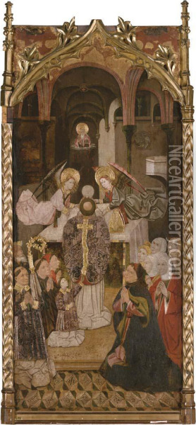 The Mass Of Saint Martin Of Tours Oil Painting - Martin De Soria