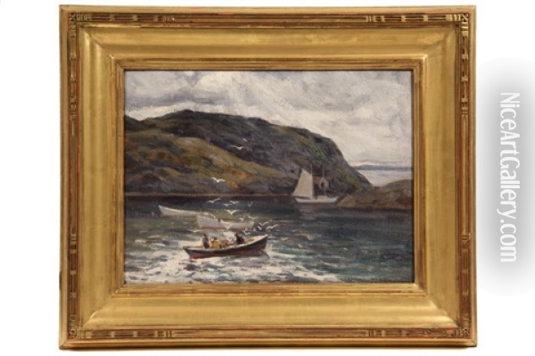 Return Of The Fishermen Oil Painting - Henry Bill Selden