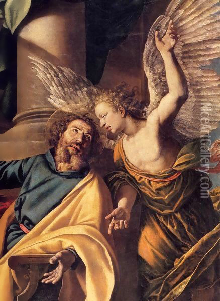 St Matthew and the Angel (detail) Oil Painting - Vincenzo Campi