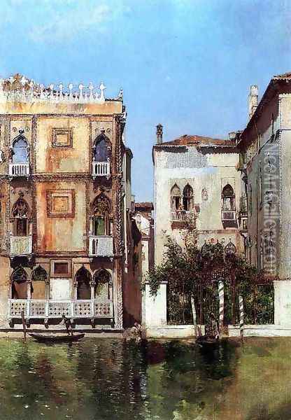 La Ca d'Oro, Venice Oil Painting - Robert Frederick Blum