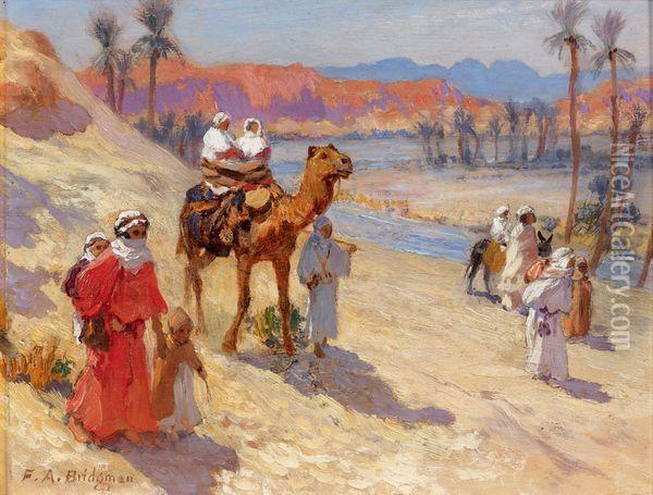 La Caravane Oil Painting - Frederick Arthur Bridgman