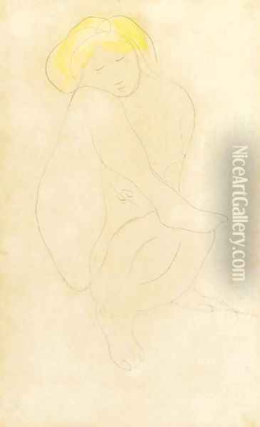 Etude de nu 4 Oil Painting - Auguste Rodin