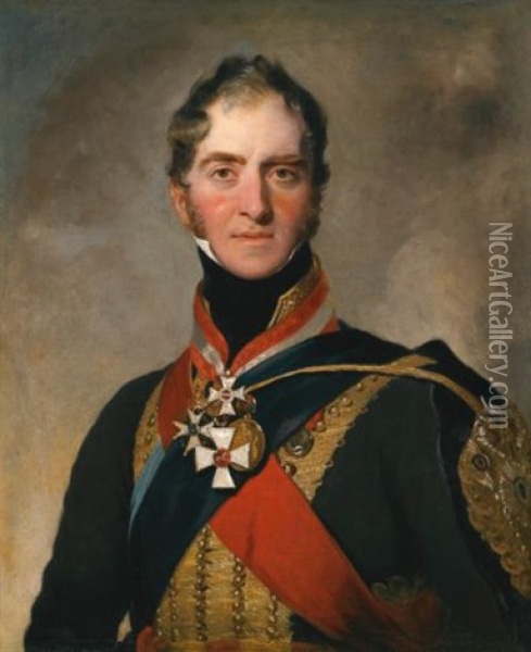 Portrait Of Field Marshal Henry William Paget, 2nd Earl Of Uxbridge, And 1st Marquess Of Anglesey, Kg, Gcb, Gch, Pc (1768-1854) Oil Painting - Thomas Lawrence