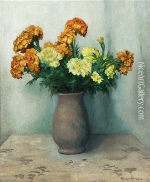 Marigolds Oil Painting - Maurice Braun