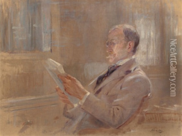 Portrait Of Dr. John Madison Taylor Oil Painting - John McClure Hamilton