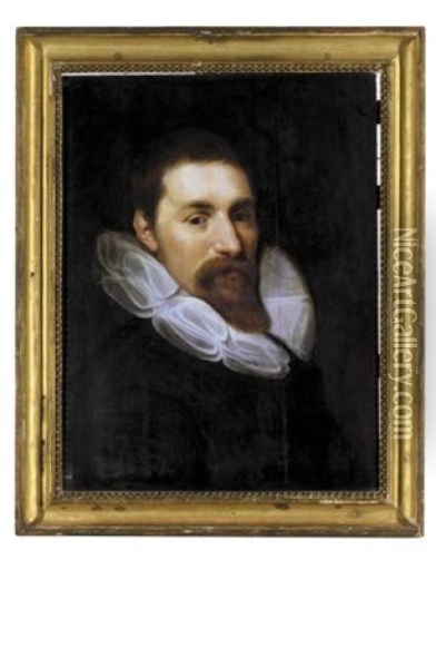 Portrait Of A Man Wearing A Ruff Oil Painting - Michiel Janszoon van Mierevelt