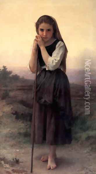 Petite Bergere (Little Shepherdess) Oil Painting - William-Adolphe Bouguereau