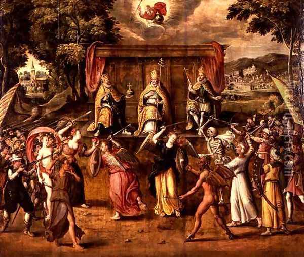 An Allegory of the Wars of Religion Oil Painting - Pieter the Younger Claeissens