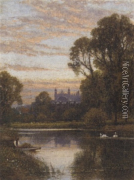 Eton College Oil Painting - Alfred Augustus Glendening Sr.
