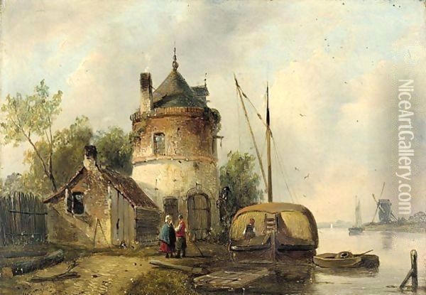 Paysage Hollandais Oil Painting - Johan Barthold Jongkind